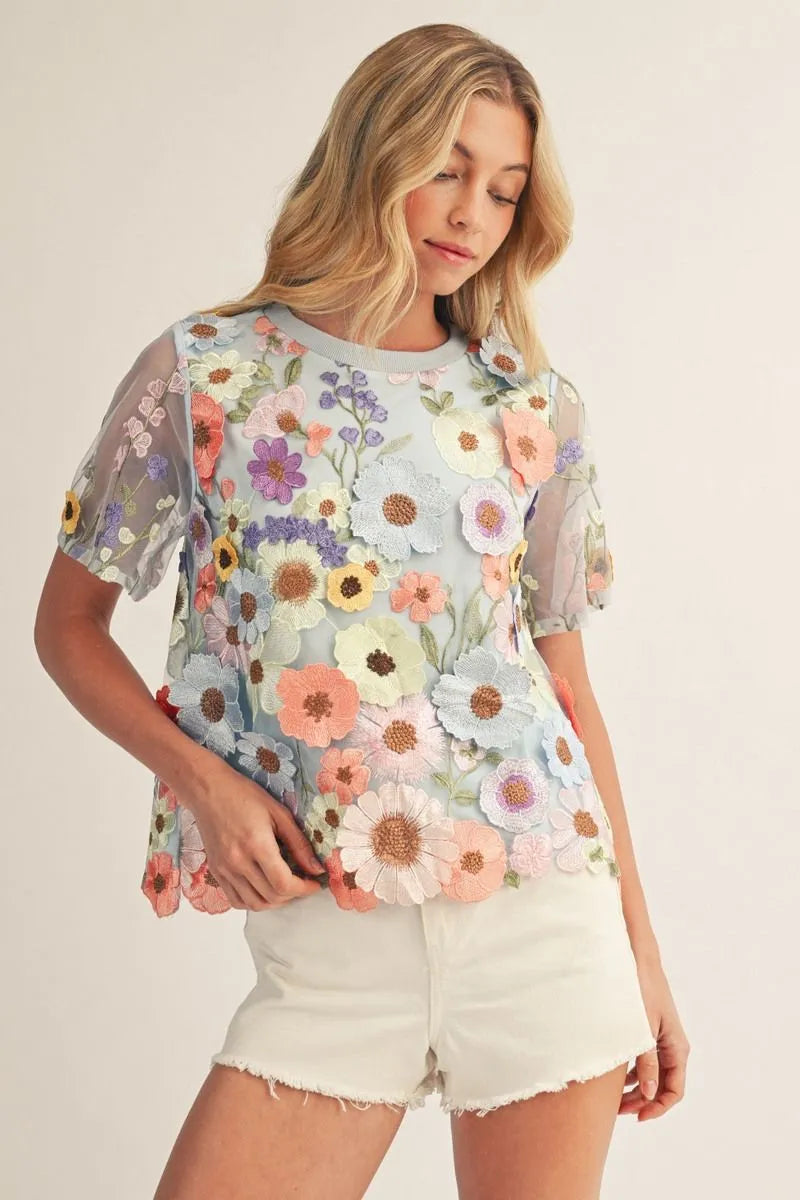 Taylor Floral Embroidered Shirt