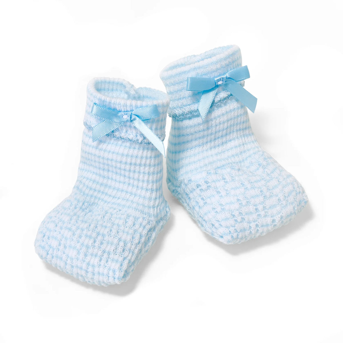 Patyknit Solid Color Booties with Bow