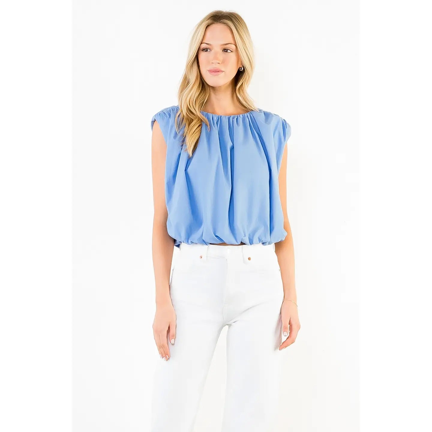 Olivia Sleeveless Bubble Top