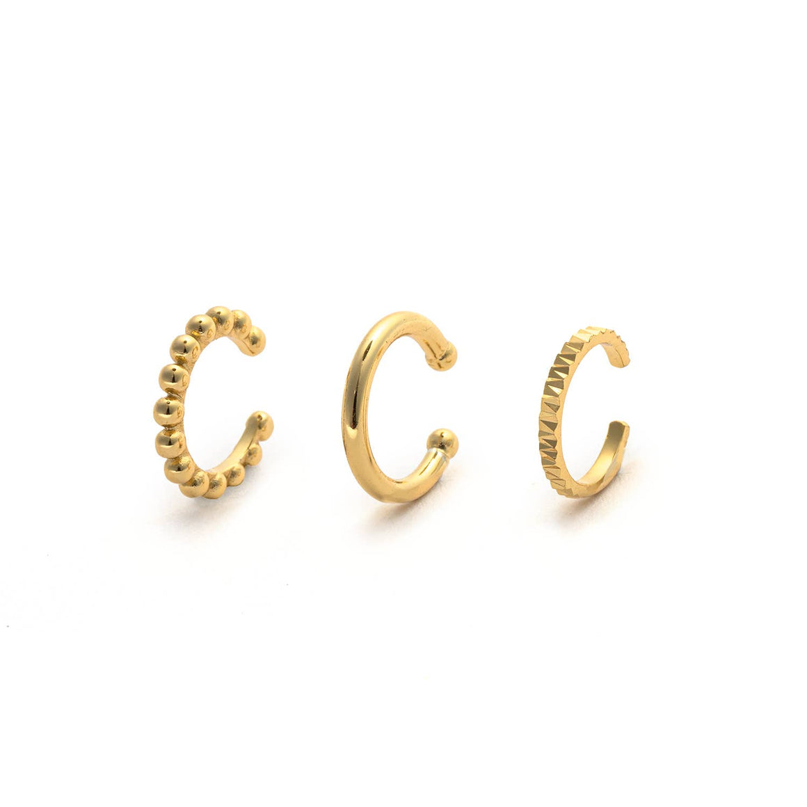 Simple Trio Cuff Earrings