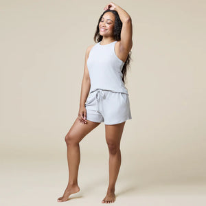 Softies | Rib Dream Racerback Short Set in Grey