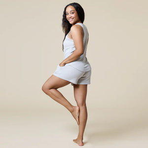 Softies | Rib Dream Racerback Short Set in Grey