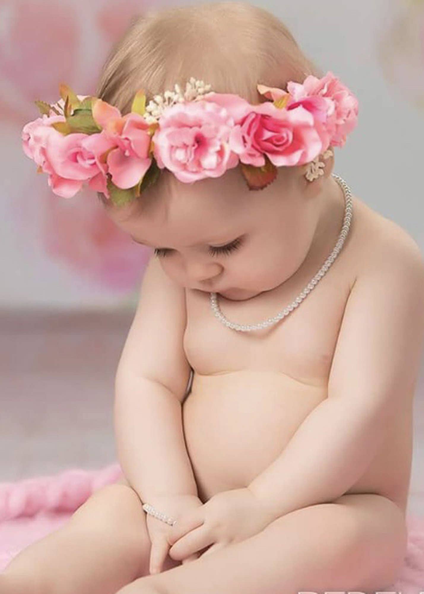 Serenity Sterling Silver Strand of Pearls Girls Necklace