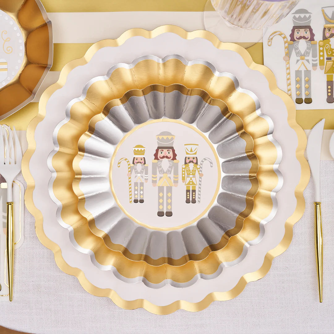 Sophistiplate | Guilded Nutcracker Scalloped Salad Plate