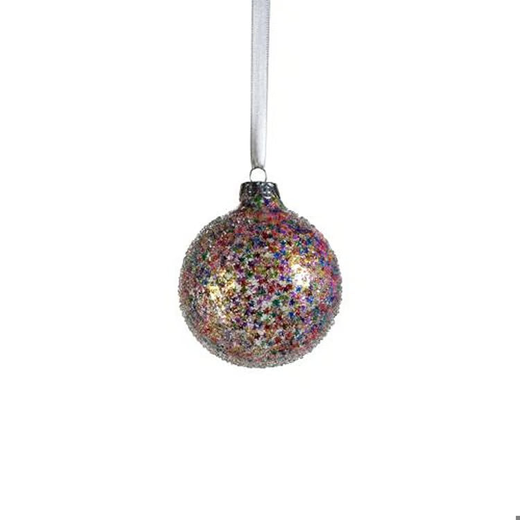 CONFETTI GLASS BALL ORNAMENT