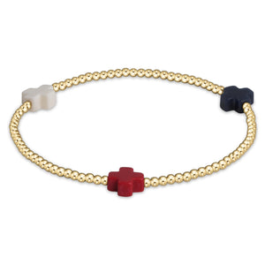 eNewton | Signature Cross Gold Pattern Bracelet - Firecracker