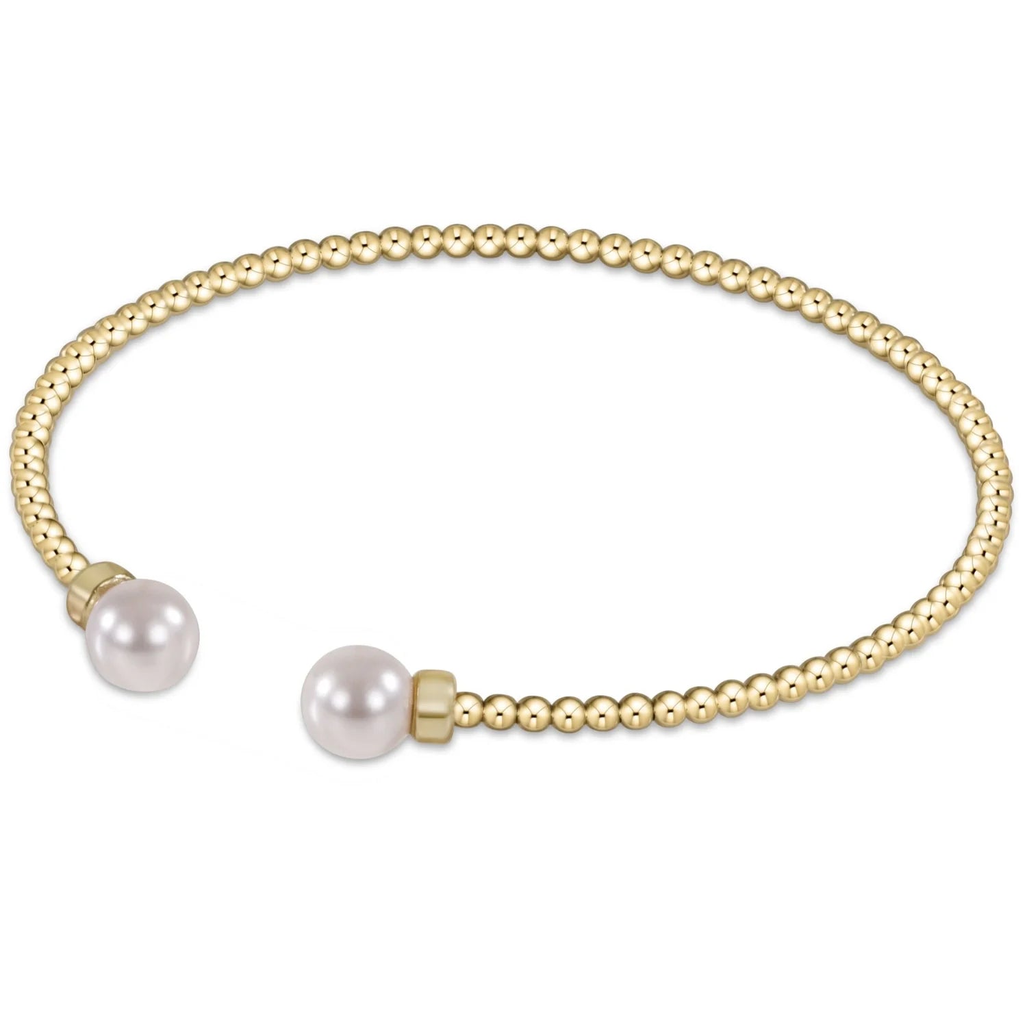 eNewton | Classic Gold 2mm Cuff - Pearl