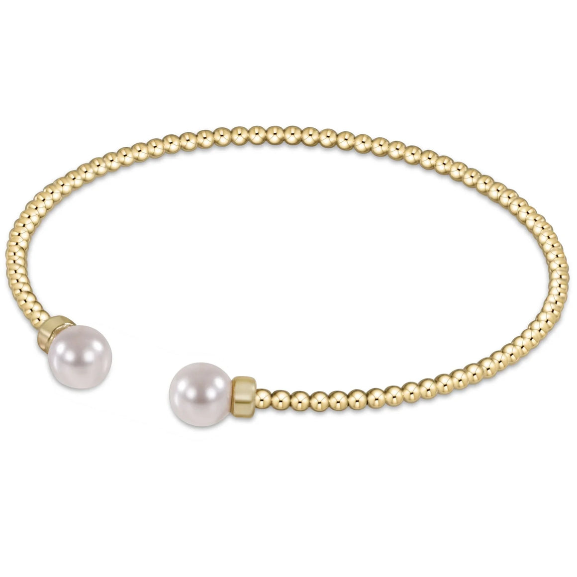 eNewton | Classic Gold 2mm Cuff - Pearl