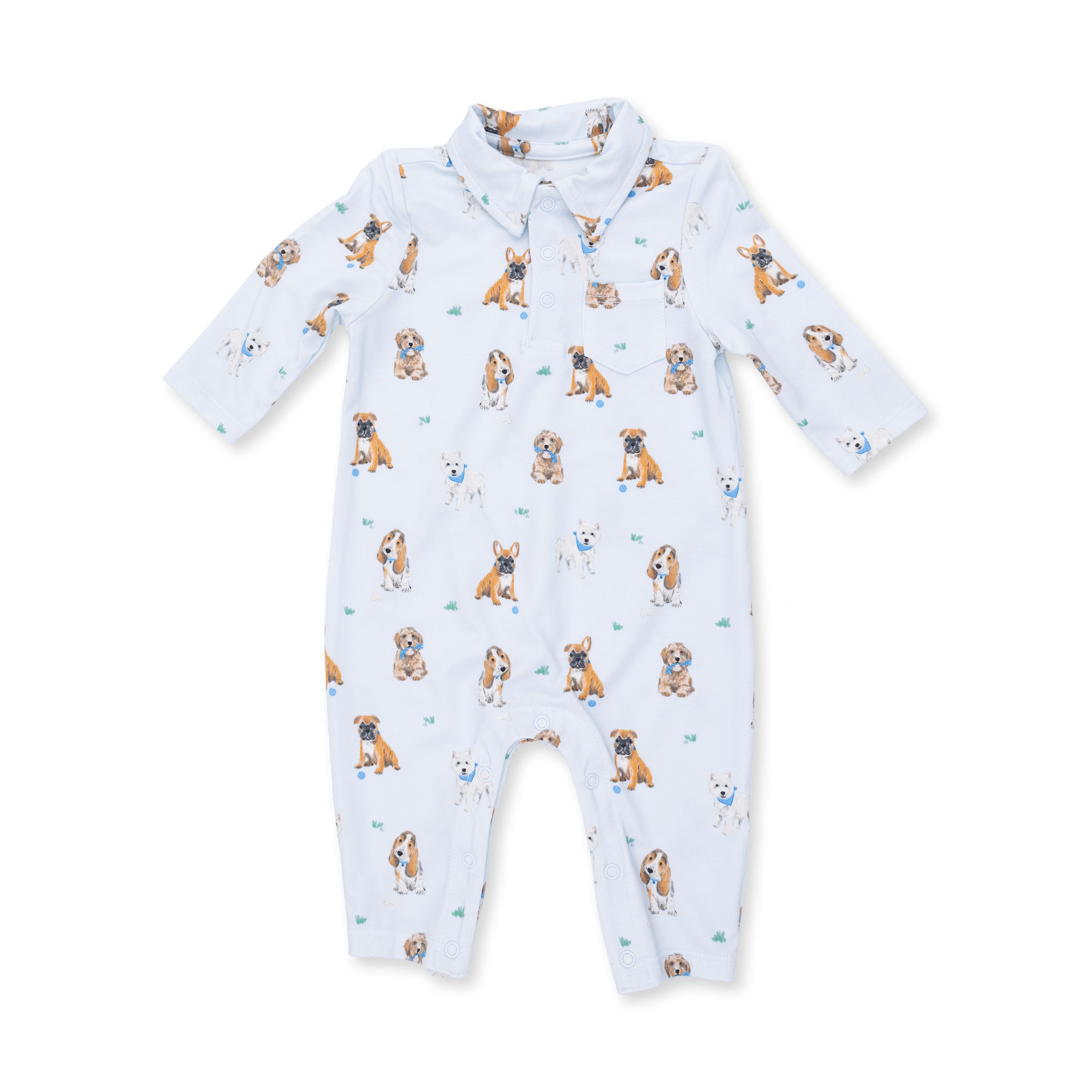Angel Dear | Bestie Dogs Blue Convertible Romper