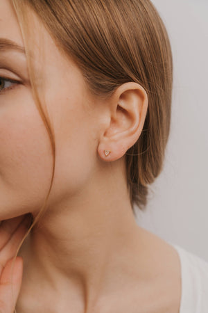 Mini Energy Gem - Rose Quartz - Gold Earrings