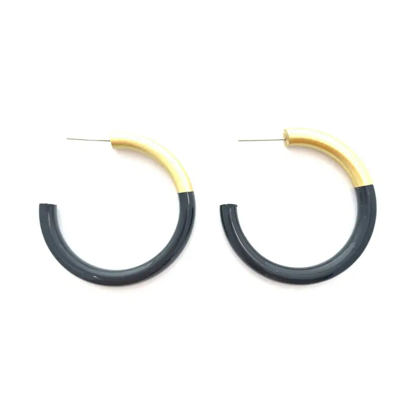 Medium Liz Hoop Earrings - 1.5''