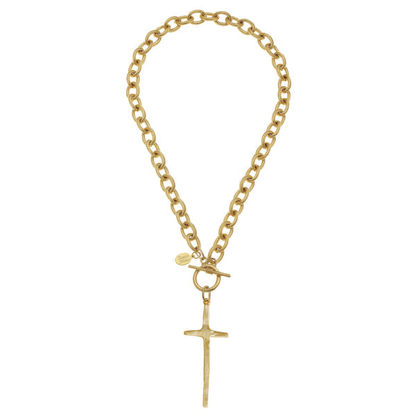 Susan Shaw | Elongated Cross Toggle Necklace