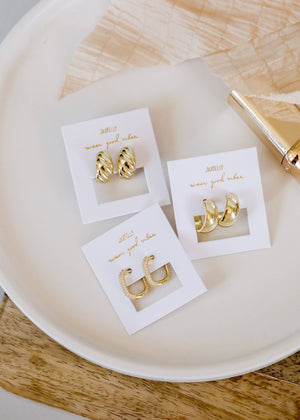 JaxKelly | Gold Pave Hoop