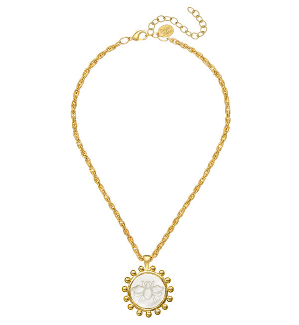 Susan Shaw | Sophie Engraved Bee Necklace