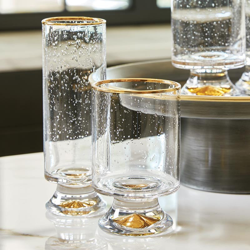 Gold Rimmed Old Fashion Glass