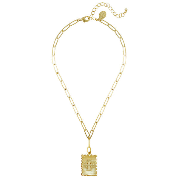 Susan Shaw | Jerusalem Cross Stamp Necklace