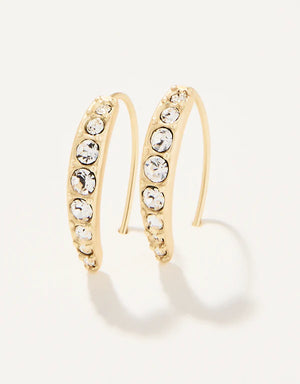 Spartina 449 | Sparkle Arc Hoop Earrings Crystal