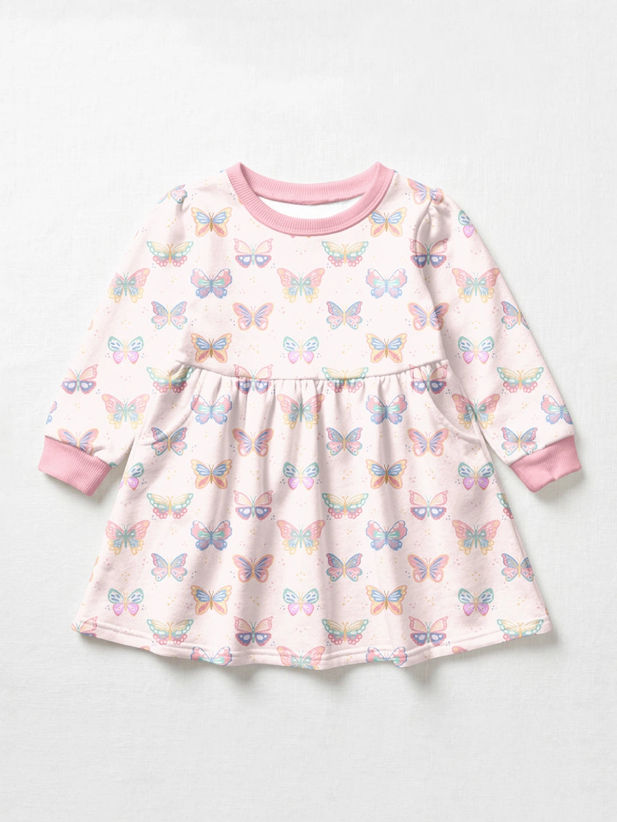 Butterfly Bliss Sweatshirt Dress