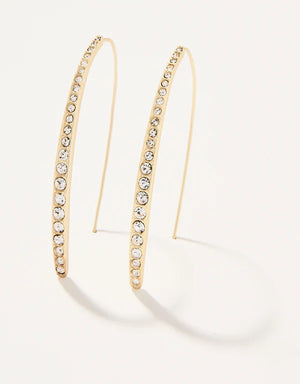 Spartina 449 | Sparkle Arc Hoop Earrings Crystal