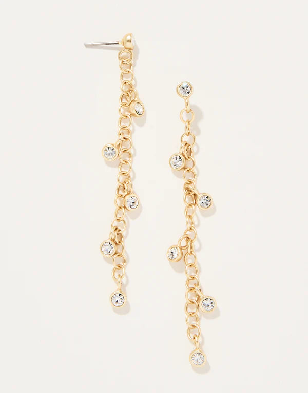 Spartina 449 | Swinging Chain Earrings Crystal