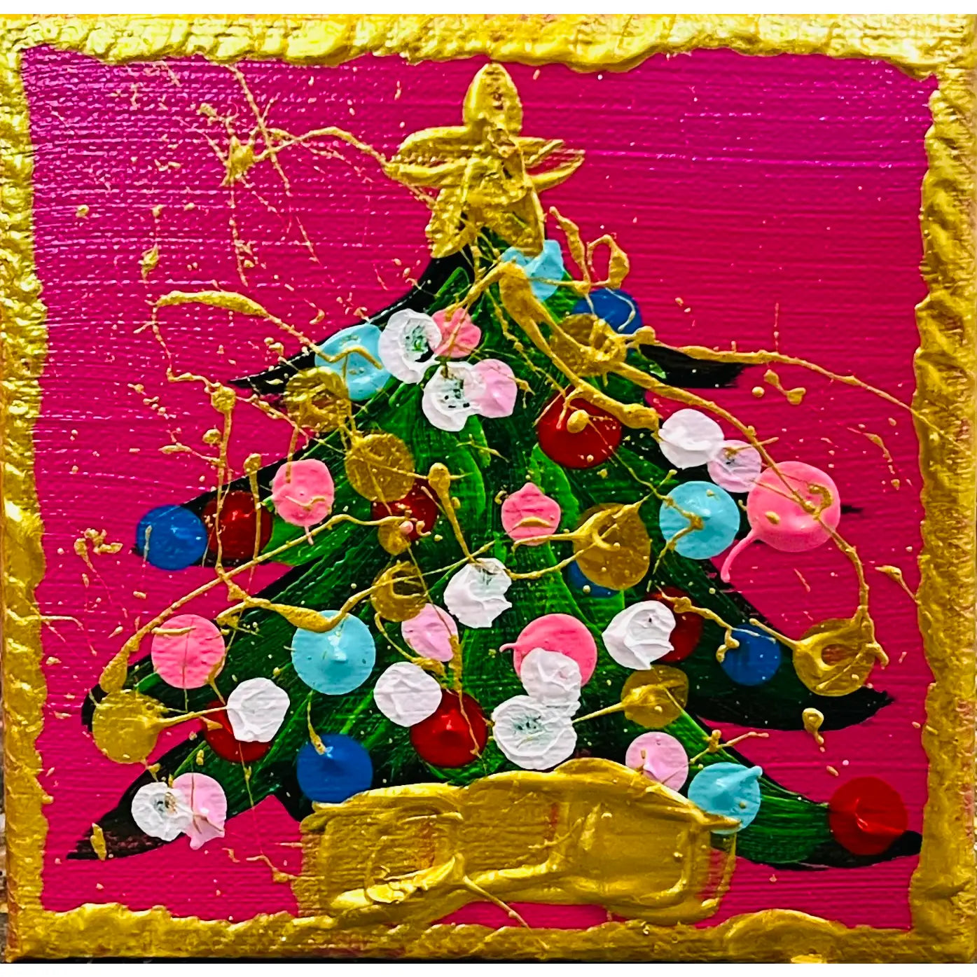 Twinkle Tree Hand Painted Canvas