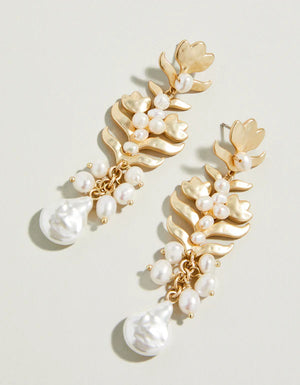 Jane Pearl Flower Earrings