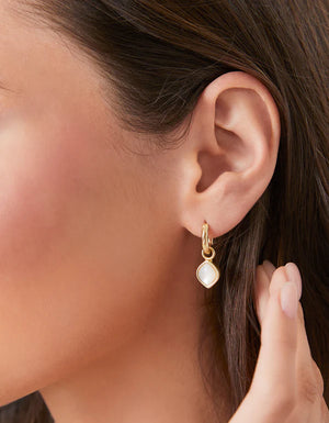 Spartina | Maera Drop Hoop Earrings Mother-of-Pearl