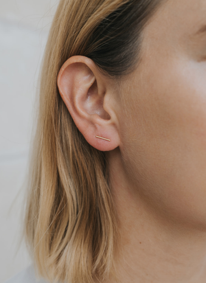 Minimalist - Bar - Gold Earrings