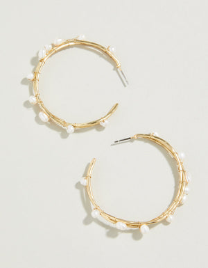 Spartina 449 | Swell Hoop Earrings Pearl