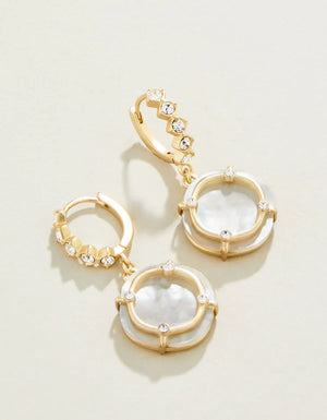 Orla Round Drop Earrings - Mother of Pearl