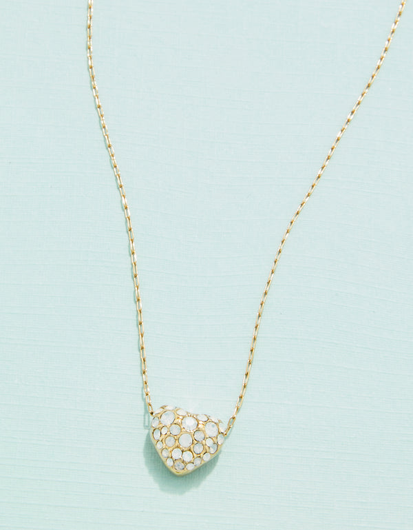 Spartina 449 | Sparkling White Opal Heart Necklace