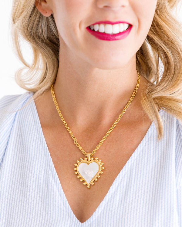 Susan Shaw | Mother of Pearl Heart Necklace