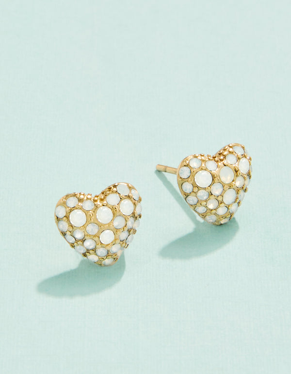 Spartina 449 | Sparkling Heart Stud Earrings