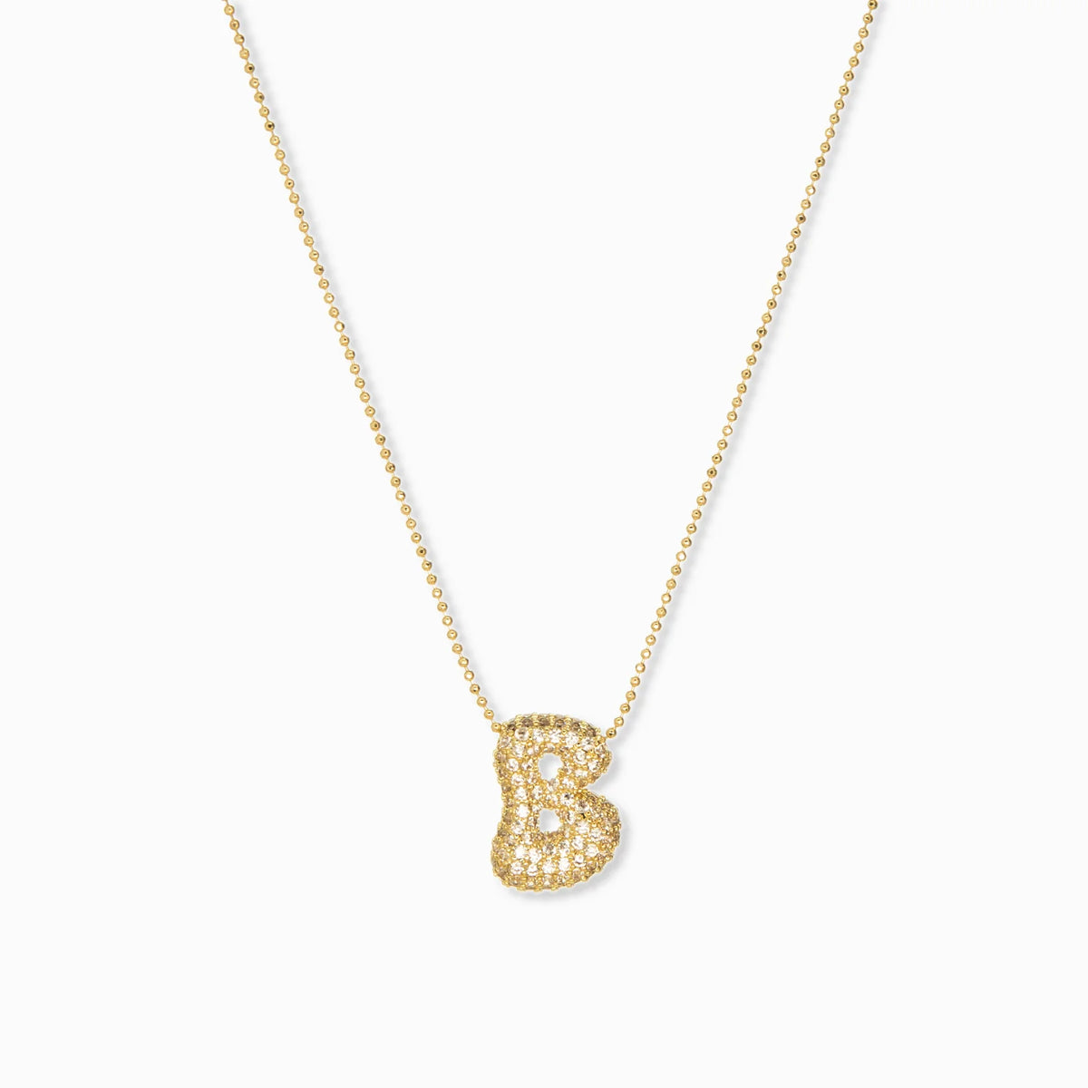 Pave Bubble Charm Necklace