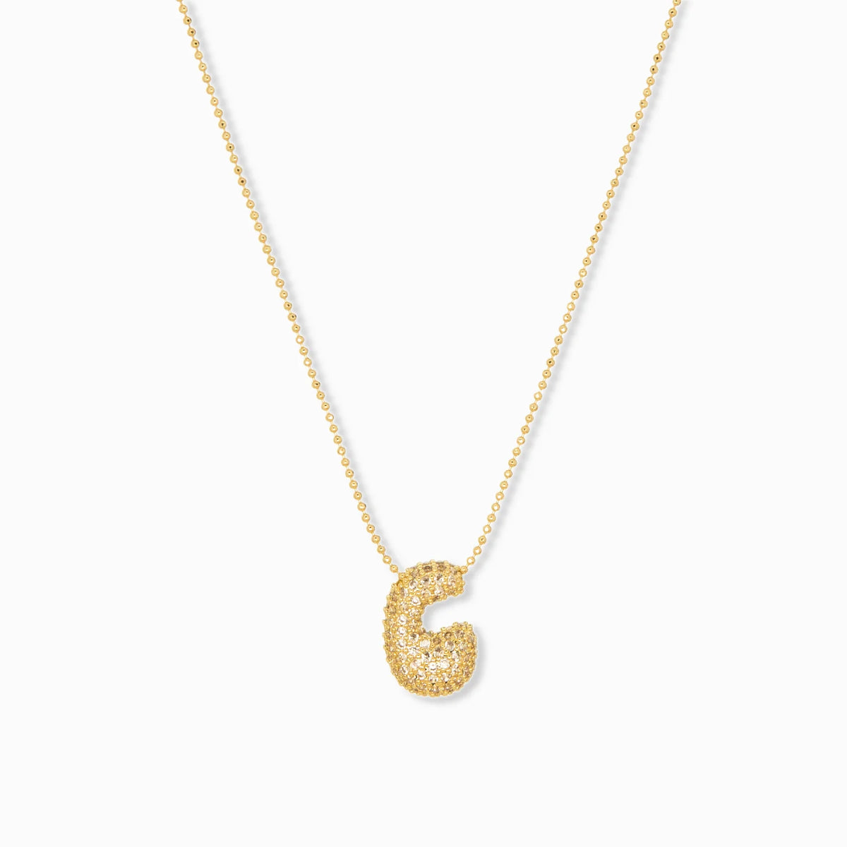 Pave Bubble Charm Necklace
