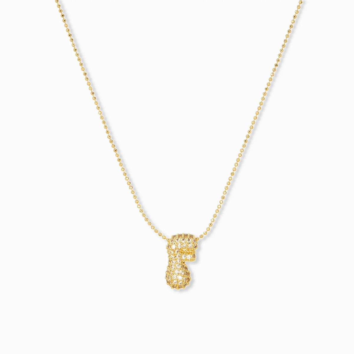 Pave Bubble Charm Necklace