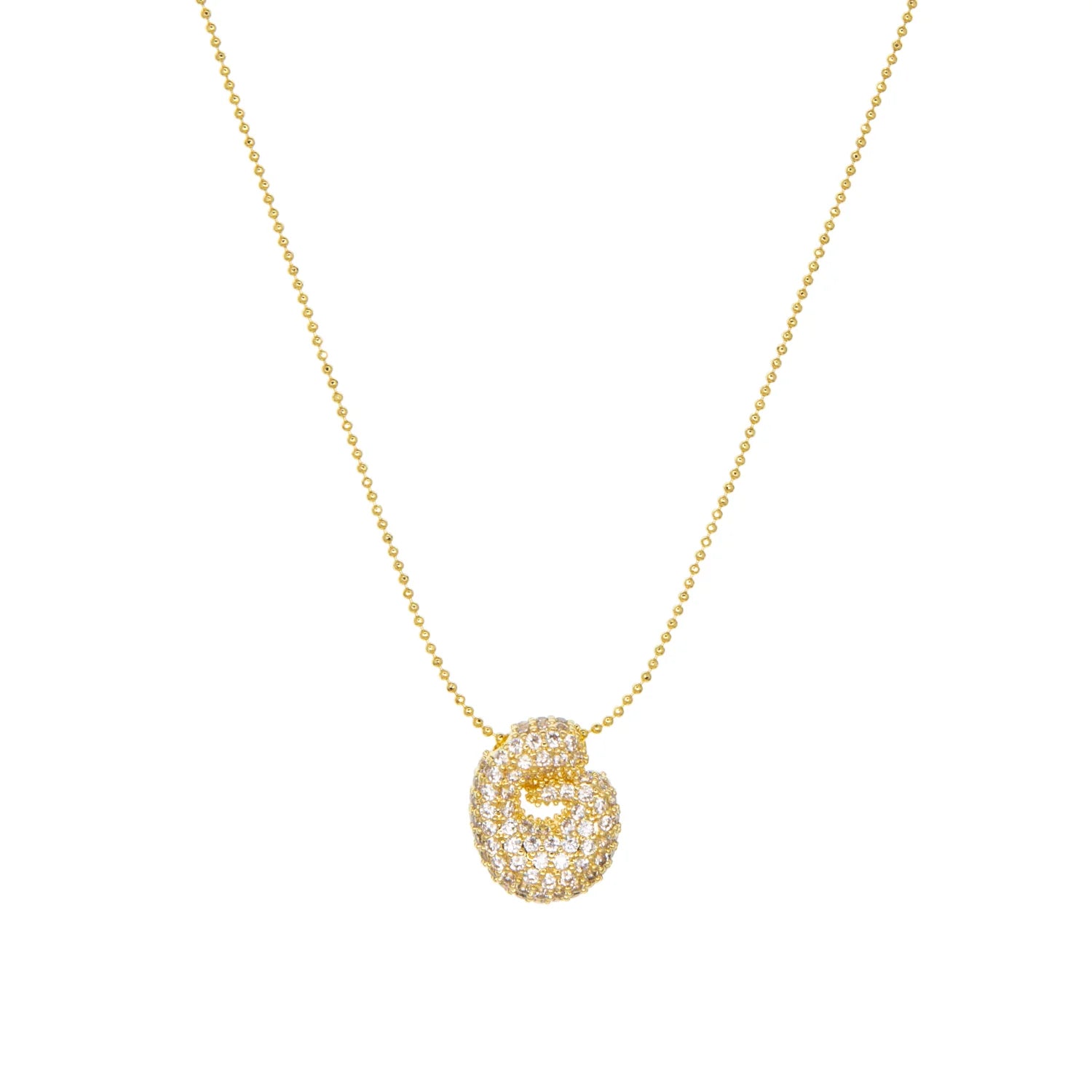 Marlyn Schiff Jewelry | Pave Bubble Charm Necklace