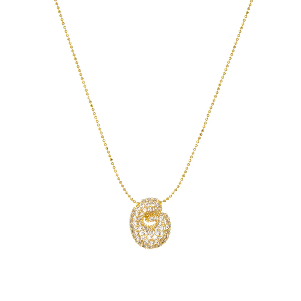 Pave Bubble Charm Necklace