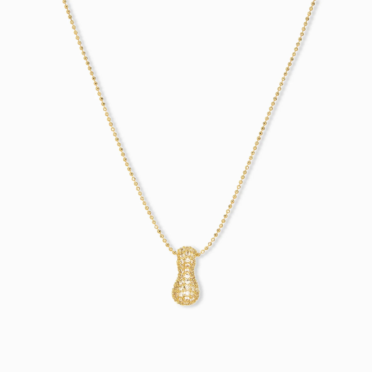 Pave Bubble Charm Necklace