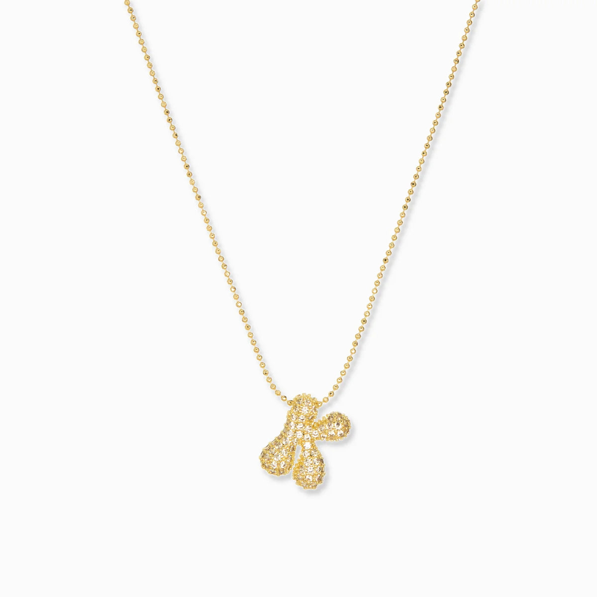 Pave Bubble Charm Necklace