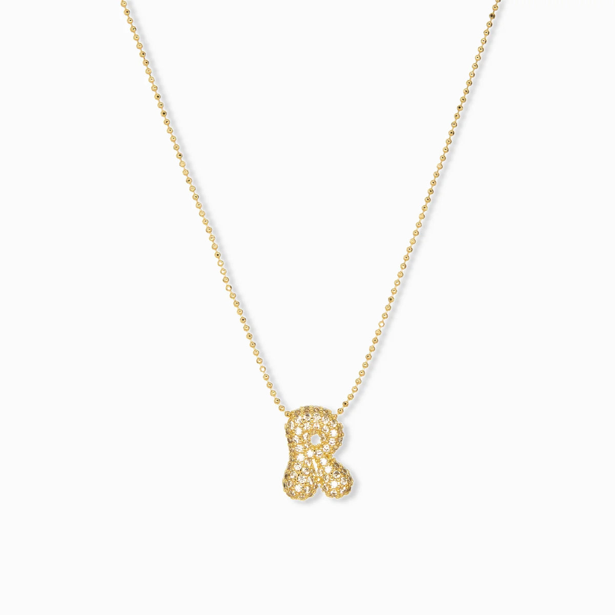 Pave Bubble Charm Necklace