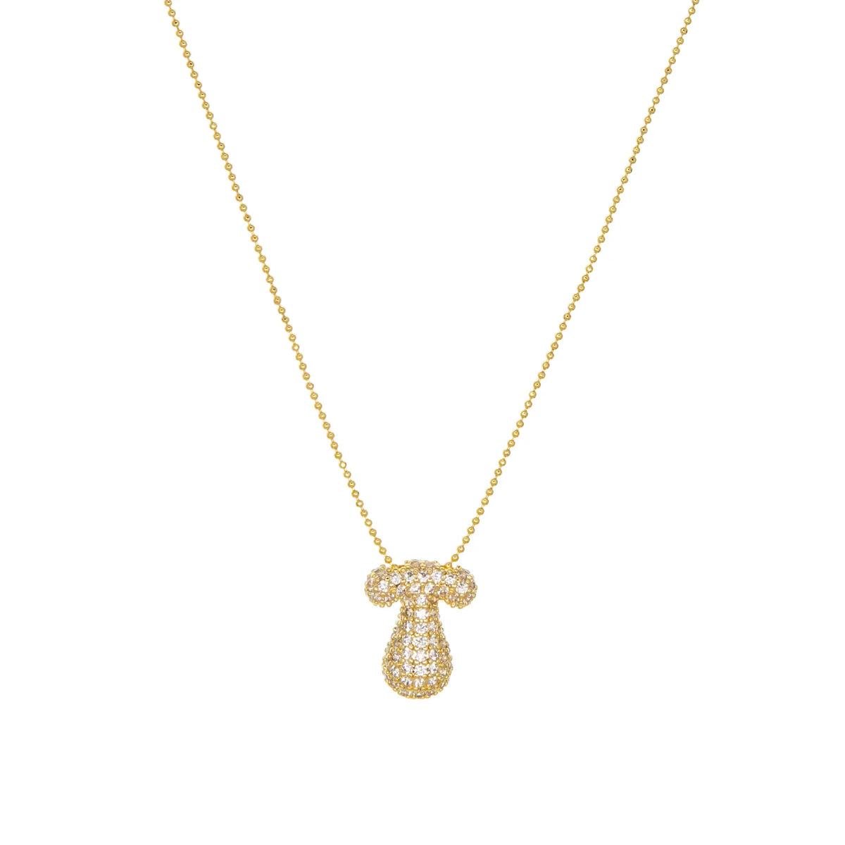 Pave Bubble Charm Necklace