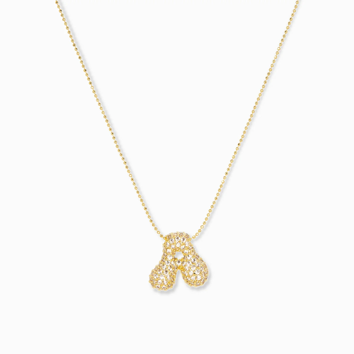 Pave Bubble Charm Necklace