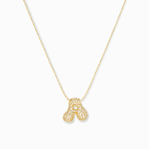 Marlyn Schiff Jewelry | Pave Bubble Charm Necklace