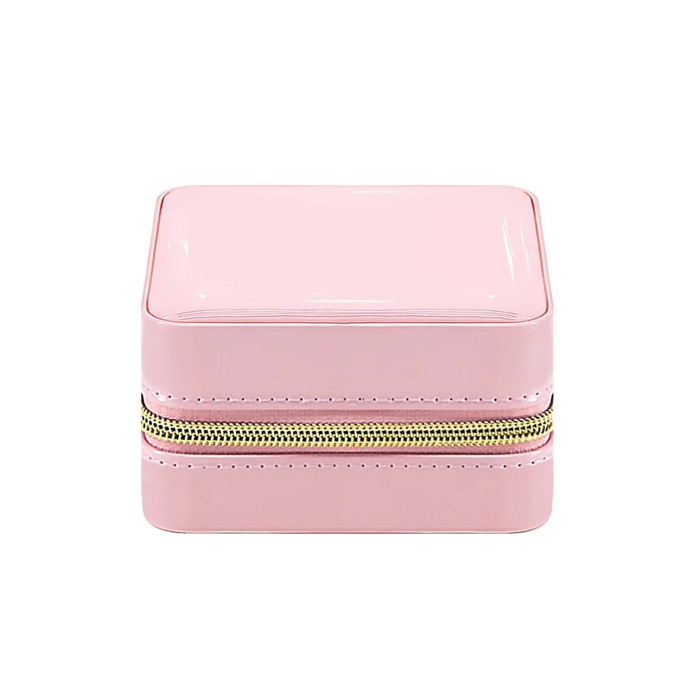Patent Leather Travel Jewelry Case