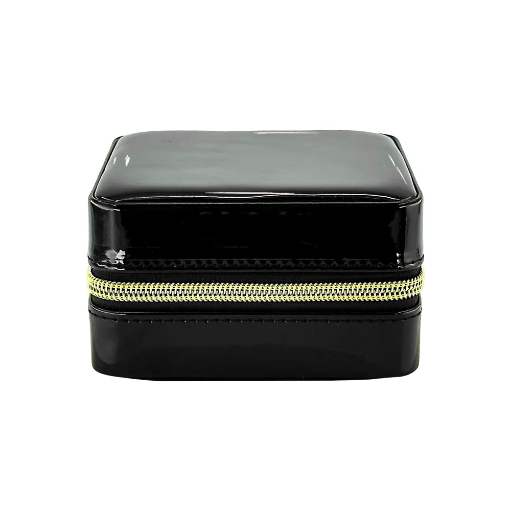 Patent Leather Travel Jewelry Case