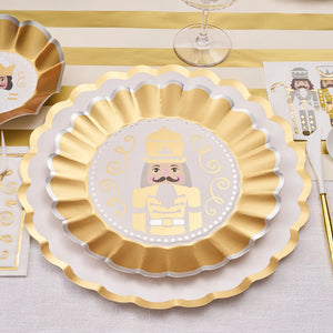 Sophistiplate | Guilded Nutcracker Christmas Wavy Dinner Plate
