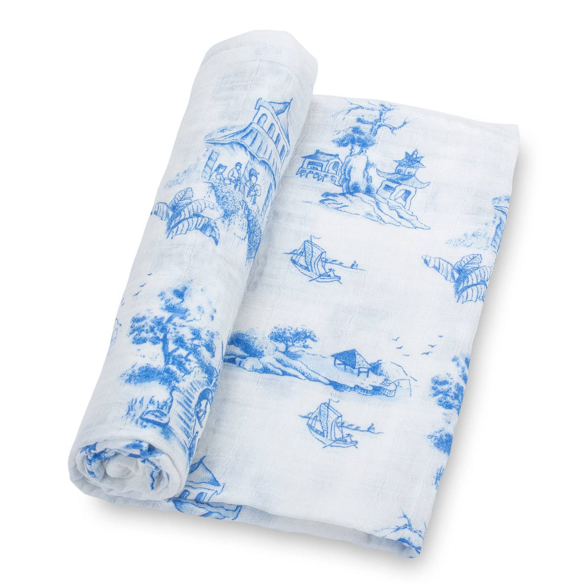 Chinoiserie Baby Swaddle Blanket