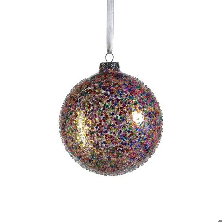 CONFETTI GLASS BALL ORNAMENT
