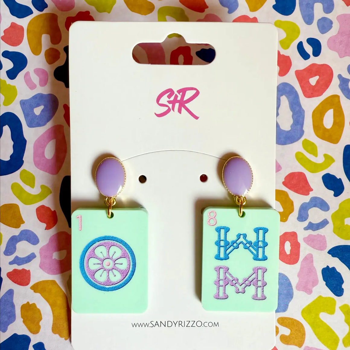 Sandy & Rizzo | Mahjong Mint Dangle Earring
